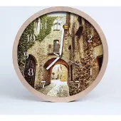Tulup Holzuhr 30fi cm wanduhr - Gasse Architektur