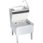 Syfax Gastro-Handwaschbecken mit Wasserhahn Freistehend Edelstahl