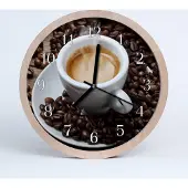 Tulup Holzuhr 20fi cm wanduhr - Kaffeetasse Küche