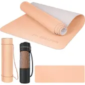 HOEL EliteAthlete Yogamatte - Sportmatte - Fitnessmatte - Gymnastikmatte gepolstert & rutschfest für Fitness, Pilates - Yoga Matte - 183 cm x 61 cm x 0.6 cm - Trainingsmatte inkl. Transportgurt + Tasche