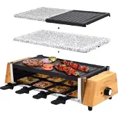 Syntrox Germany Syntrox Raclette-Grill Set Murten mit Wechselplatten