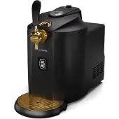 Klarstein Zapfanlage mit Kühlung - Bierzapfanlage 5L Fass, UltraFast Cooling, Einstellbare Temperatur, CO2-Kartuschensystem, LCD-Anzeige, Schwarz-Gold