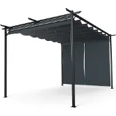 Blumfeldt Pergola 3x4 m, Wetterfestes Polyesterdach & Seitliche Jalousien, Pulverbeschichteter Stahlrahmen, Einfache Montage, Stabil & Winterfest Für Ganzjährigen Einsatz