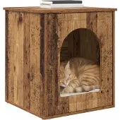 vidaXL Katzenhaus Altholz 53 x 52 x 62 cm Holzwerkstoff