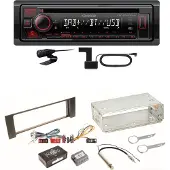 Kenwood KDC-BT450DAB Bluetooth Digitalradio CD Einbauset für Audi A4 B6 B7
