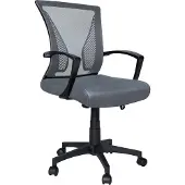 VOUNOT Bürostuhl ergonomisch, Schreibtischstuhl mit Lendenwirbelstütze Grau