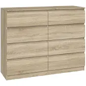 Top E Shop Topeshop M8 120 SONOMA, Eiche, 8 Schublade(n), Partikelbord, Einfarbig, Modern, Partikelbord