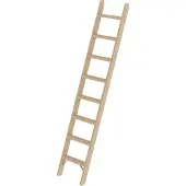 Proregal Stufen-Anlegeleiter Holz ohne Traverse 8 Stufen