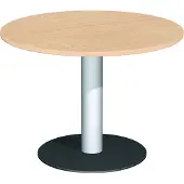 Geramöbel Konferenztisch Tellerfuß, Kreisform, feste Höhe, D-1000x720, Buche