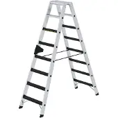 MUNK Günzburger Steigtechnik MUNK Stehleiter beidseitig begehbar mit clip-step R13 250kg 8 Stufen