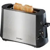 Cloer 3890 Toaster, Edelstahlgehäuse, Stoppfunktion, Auftaufunktion, Bräunungskontrolle, Cool Wall