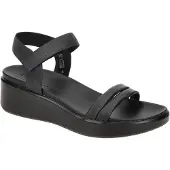 Ecco FLOWT WEDGE LX Damen Sandalette - Riemchen Sandalen schwarz Freizeit NEU