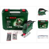 Bosch PST 670 (CT) Heimwerker Stichsäge 500W + 3x Stichsägeblätter + Koffer