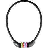 Vinz Baker Zahlenschloss 65 cm | Kinder Fahrradschloss 12 mm dick | Kabelschloss für Kinderfahrräder | Kombinationsschloss für Jungen und Mädchen | Schwarz
