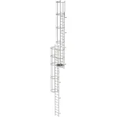 MUNK Günzburger Steigtechnik MUNK ortsfeste Steigleitern Edelstahl, 10,92m SH PG2