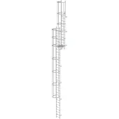 MUNK Günzburger Steigtechnik MUNK ortsfeste Steigleitern Aluminium eloxiert, 11,76m SH PG1