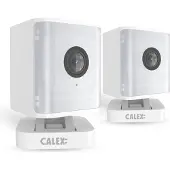 Calex Smart Security Innenkamera, 2K, Spotlight & Bewegungsmelder, Weiß, 2er Pack