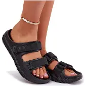Big star Damen Schaum Sandalen Mit Klettverschluss RR274A527 Schwarz 37