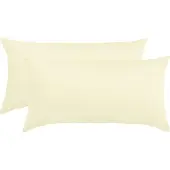TRAUMSCHLAF Edel-Linon Kissenbezüge 2er Set 2x 40x80 cm ecru