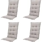 Madison - Gartenstuhlauflage High Back Naples taupe - Ca. 123x50 cm - 4er-Set