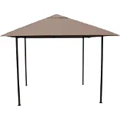 Grasekamp Antikpavillon Amalfi Flex 3 x 3 m Taupe Gartenpavillon Partyzelt