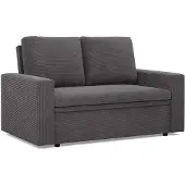 Mebligo Sofa mit Schlaffunktion NEO, Wohnzimmer Sofa 2-Sitzer 148x87cm, Cord Dunkelgrau