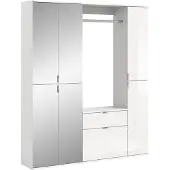 Ebuy24 ProjektX Garderobenaufstellung 7 Türen, 1 Schublade weiß.