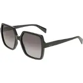 Liu Jo LJ824S Damen-Sonnenbrille Vollrand Quadratisch Kunststoff-Gestell, schwarz
