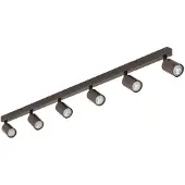 Licht-Erlebnisse Deckenspot Metall GU10 verstellbar Braun länglich