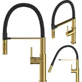 Granitan | Küchenarmatur Soria - Höhe 470 mm - Schwenkbar 360° - Gold - Auslaufreichweite 260 mm