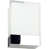 LINDBY Malthe Wandleuchte Chrome/Satin White - , MALTHE, dimmbar, Metallisch, für Flurbereich, Metall, Modern