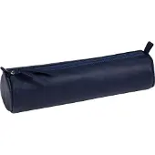 Clairefontaine 6x Schlampermäppchen gefärbtes Leder Ø5,5x22cm dunkelblau 410161C
