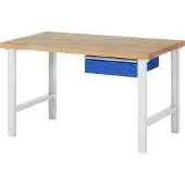 RAU Werkbank höhenverstellbar 7001A1, B1500xT900xH790-1140mm, 1x Schublade-TA