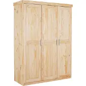 Inter Link Kleiderschrank PELLE Natur Massivholz