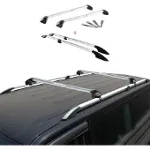 Omac Dachreling + Dachträger Satz für Fiat Doblo 2010-2021 Langer L2 Alu Grau