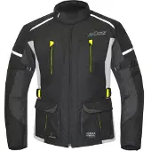 Büse Rider wasserdichte Damen Motorrad Textiljacke, schwarz/grau/gelb, 40