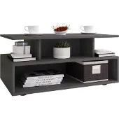 VCM Holz Couchtisch | Sofatisch mit ausreichend Stauraum | Maße ca. H. 40 x B. 80 x T. 50 cm | Wohnzimmertisch - Esila
