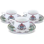 Karaca Nakkash 12-teiliges Espressotassen-Set für 6 Personen