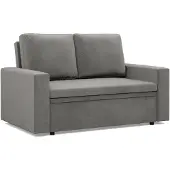 Mebligo Sofa mit Schlaffunktion NEO, Wohnzimmer Sofa 2-Sitzer 148x87cm, Hellgrau