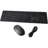 Amazon Basics Tastatur Maus kabellos aufladbar ultradünn leiser Anschlag Set
