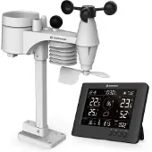 Bresser Wetterstation 8in1 Funk Thermometer Hygrometer Windmesser Regenmesser UV Sensor Hitzestress-Anzeige