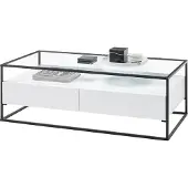 MCA Couchtisch Evora mit Glasplatte | 120x60 | weiß
