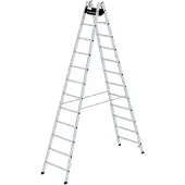 MUNK Günzburger Steigtechnik Günzburger Sprossenstehleiter Aluminium 2x12 Sprossen Arbeits-Höhe bis ca. 4600mm - 33024