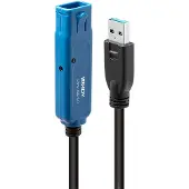 Lindy 43157, 10 m, USB A, USB A, USB 3.2 Gen 1 (3.1 Gen 1), 5 Gbit/s, Schwarz