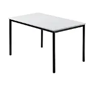 Hjh OFFICE PRO DORAN DR12 D - Grau 120 x 80 mit Rund-Rohr/Schwarz
