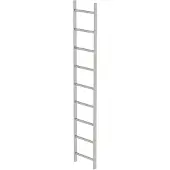 MUNK Günzburger Steigtechnik MUNK Schachtleiter aus Edelstahl 400mm breit 9 Sprossen 2,52m lang