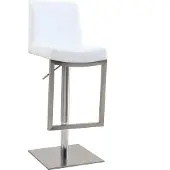 Miliboo - Barhocker zeitgenössisches Design Metall und PolyurethanWeiß - KYLE