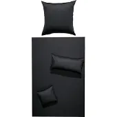 Erwin Müller Bettwäsche Landshut" schwarz 1x 155x220 cm + 1x 40x80 cm"