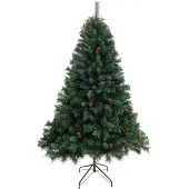 SVITA Weihnachtsbaum künstlich Tannenzapfen und Beeren inkl. Ständer 180cm