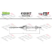 FTE 4101817 Kupplungsseil Seilzug für OPEL Astra F CC (T92) 886/485mm